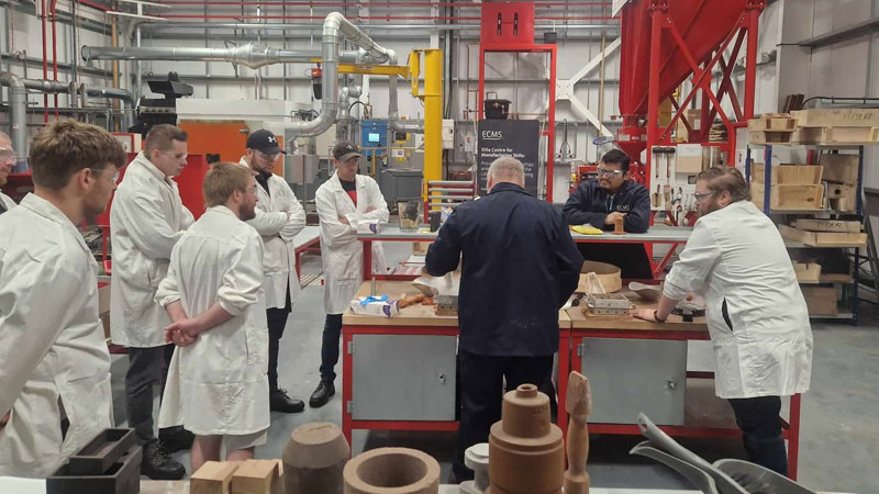 University of Wolverhampton Students visiting the ECMS National Foundry Centre